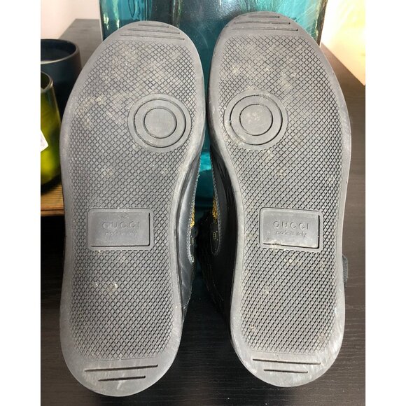 Gucci Dapper Dan GG High Top Men's Sneaker Black Gold Monogram 536839 7 03H US 8 - Picture 9 of 9